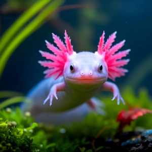Pink Leucistic Axolotl